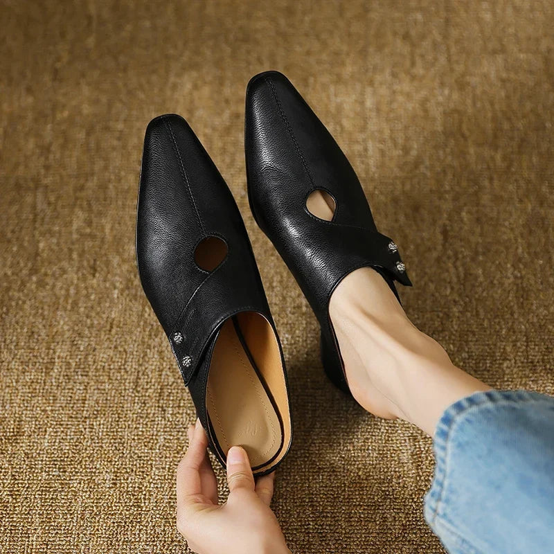 Genuine Leather Mules