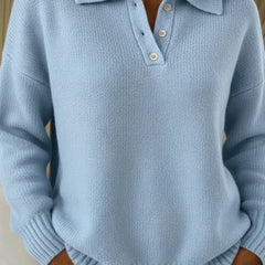 Classic Long Sleeve Knit Polo Shirt