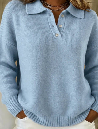 Classic Long Sleeve Knit Polo Shirt