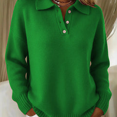 Classic Long Sleeve Knit Polo Shirt