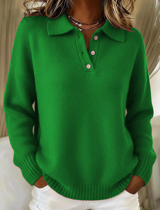 Classic Long Sleeve Knit Polo Shirt
