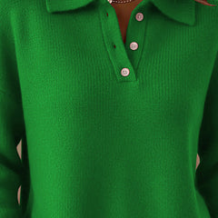 Classic Long Sleeve Knit Polo Shirt