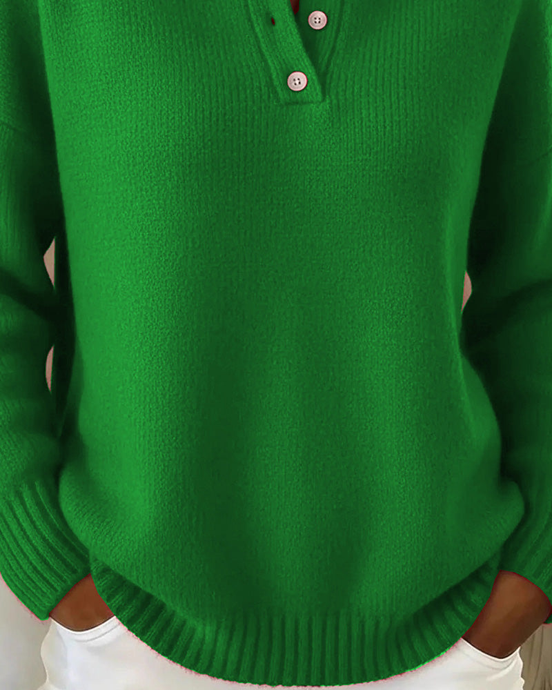 Classic Long Sleeve Knit Polo Shirt