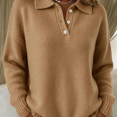 Classic Long Sleeve Knit Polo Shirt