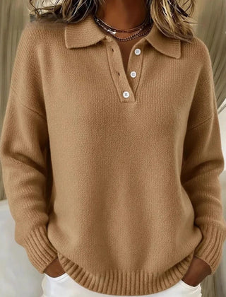 Classic Long Sleeve Knit Polo Shirt