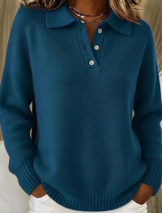 Classic Long Sleeve Knit Polo Shirt