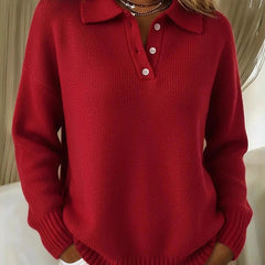 Classic Long Sleeve Knit Polo Shirt