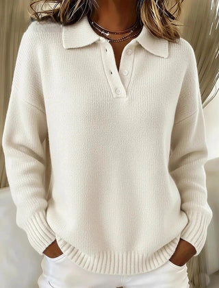 Classic Long Sleeve Knit Polo Shirt