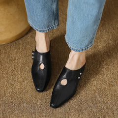 Genuine Leather Mules