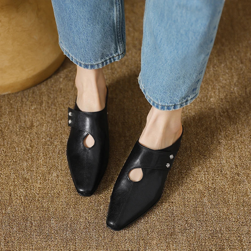 Genuine Leather Mules