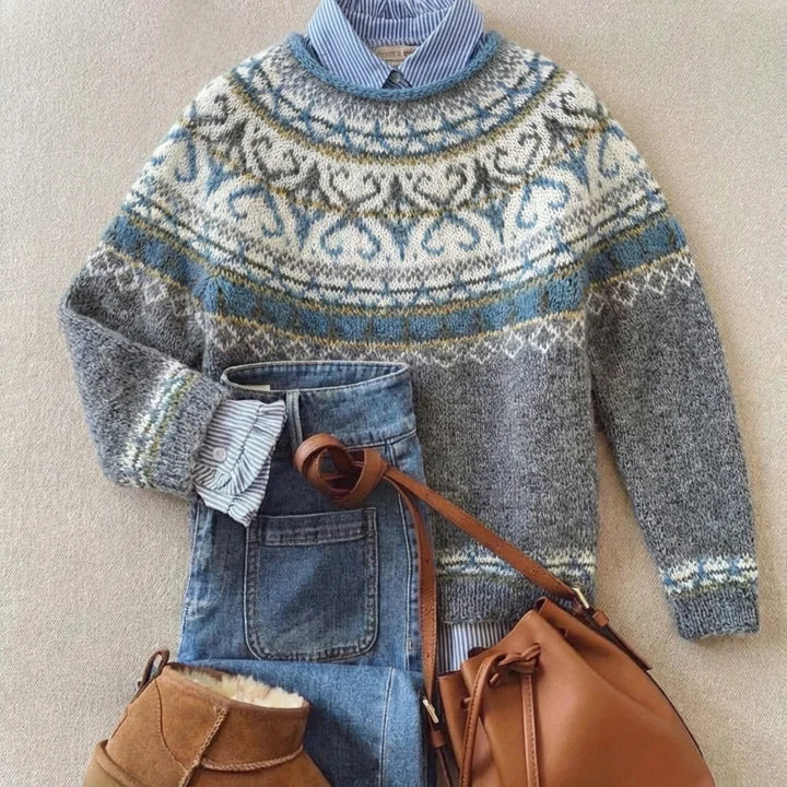 Pale Gray Nordic Jumper