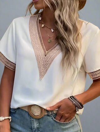 Lacefront V-Neck Tee
