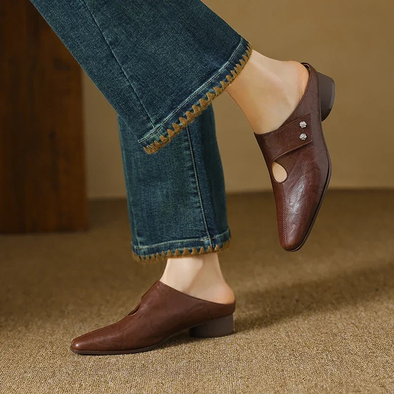 Genuine Leather Mules