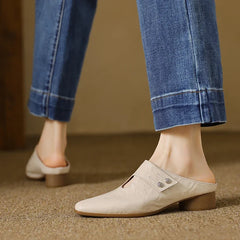 Genuine Leather Mules