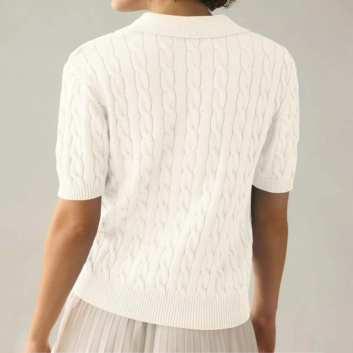 Cable Knit Polo