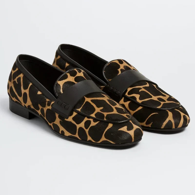Elegant Leopard-Print Loafers