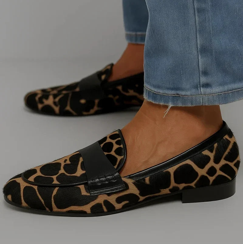 Elegant Leopard-Print Loafers
