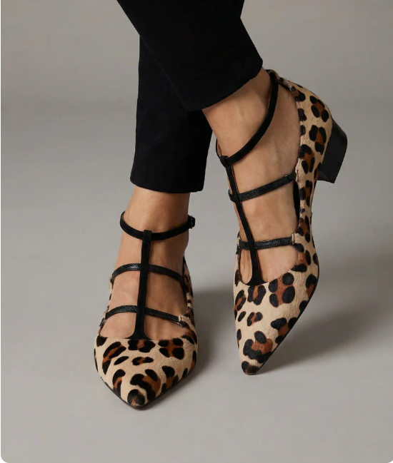 Leopard-Strap Heels