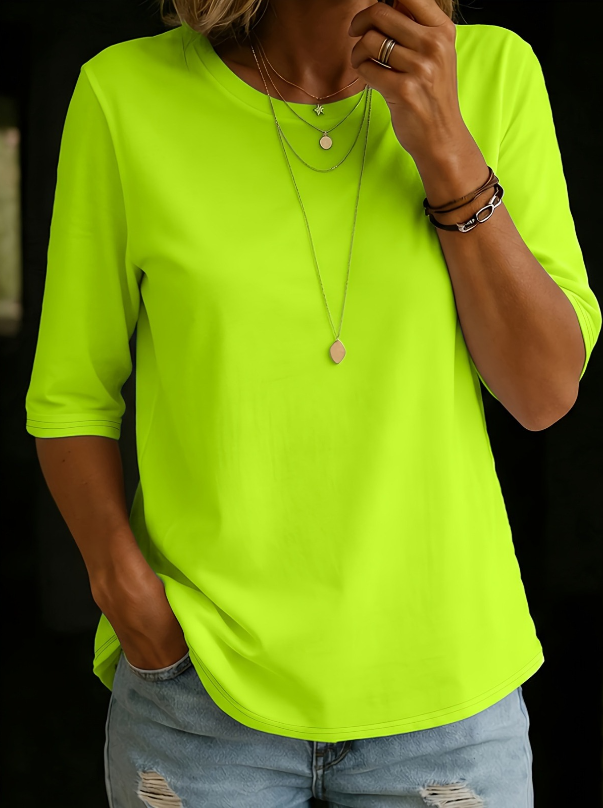 Comfort Coverage Tee in yellow-green