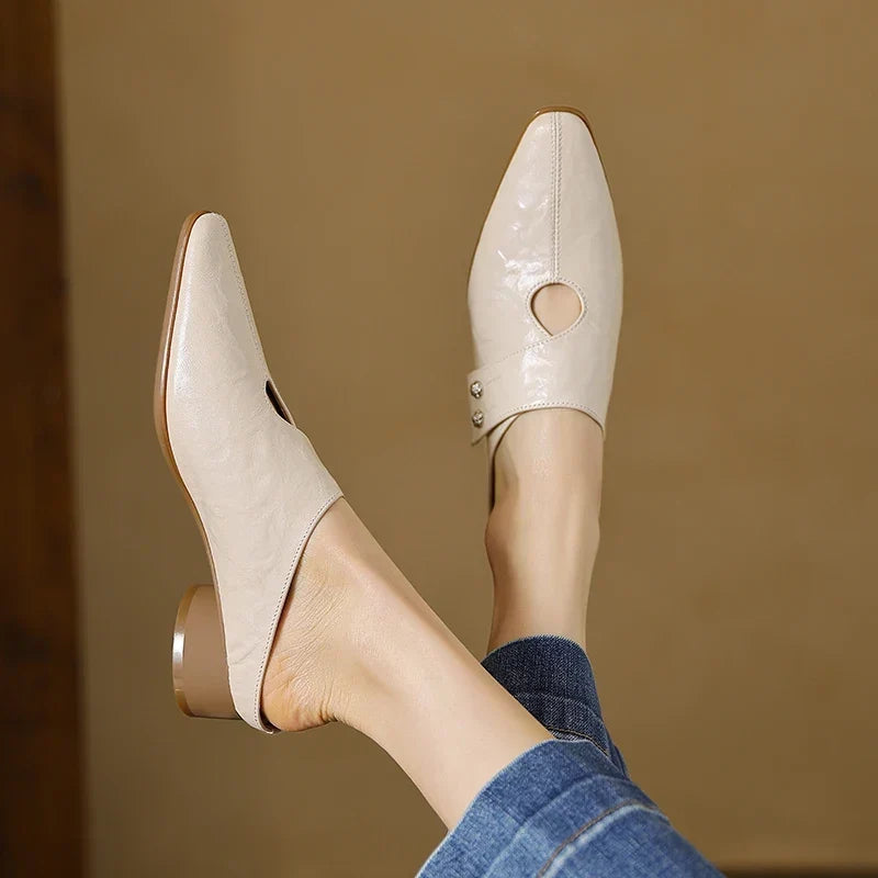 Genuine Leather Mules