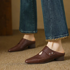 Genuine Leather Mules