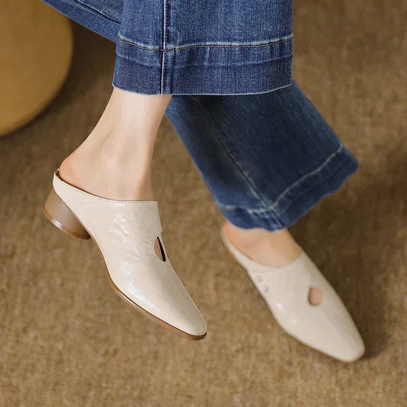 Genuine Leather Mules