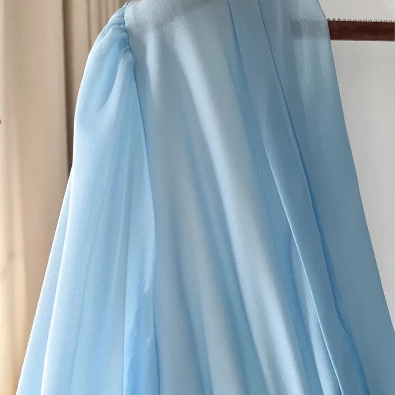 Floral V-Neck Sheer Long-Sleeve Maxi Dress for Women