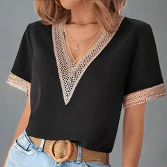 Lacefront V-Neck Tee