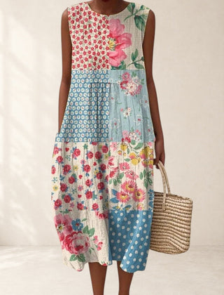 Patchwork Midi Dress
