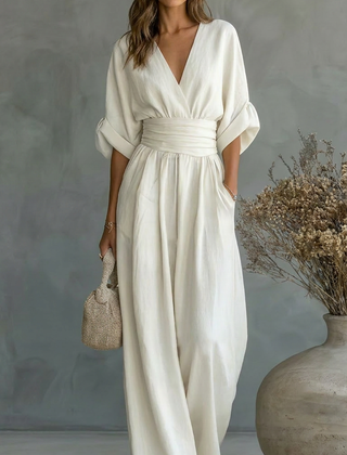 Ines | Sweetheart-Neckline Wide-Leg Jumpsuit