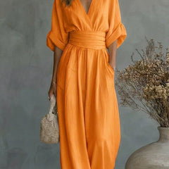 Ines | Sweetheart-Neckline Wide-Leg Jumpsuit