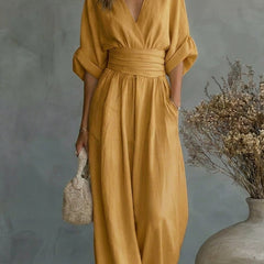 Ines | Sweetheart-Neckline Wide-Leg Jumpsuit
