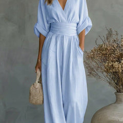 Ines | Sweetheart-Neckline Wide-Leg Jumpsuit