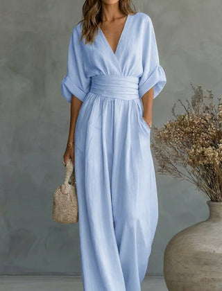 Ines | Sweetheart-Neckline Wide-Leg Jumpsuit