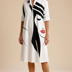 Bianca | No-Cling White Midi Dress