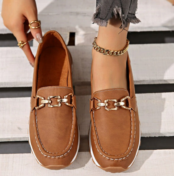 Orthopedic Flat Buckle Loafers
