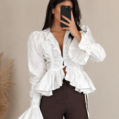 Livia | Blouse with a Ruffle