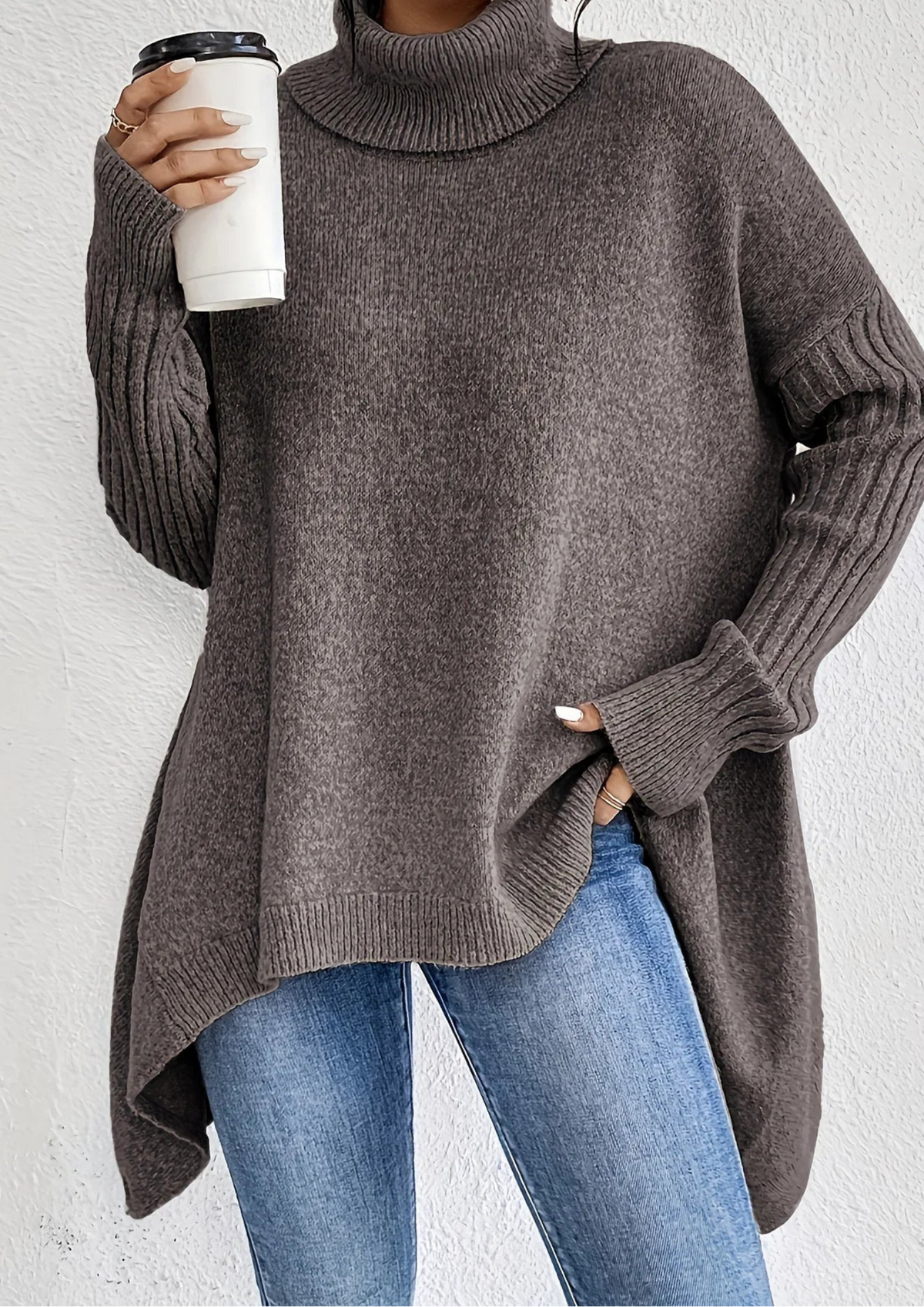 Turtleneck Knit Sweater