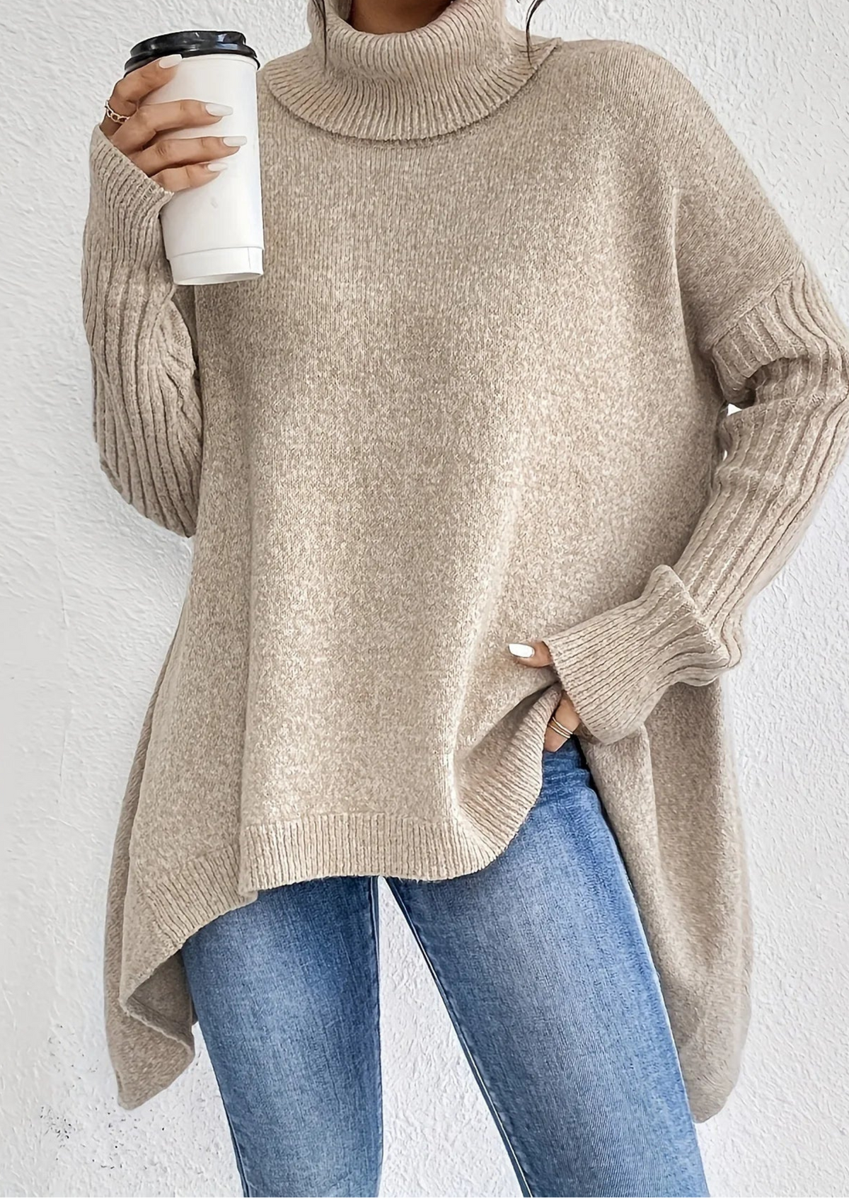 Turtleneck Knit Sweater