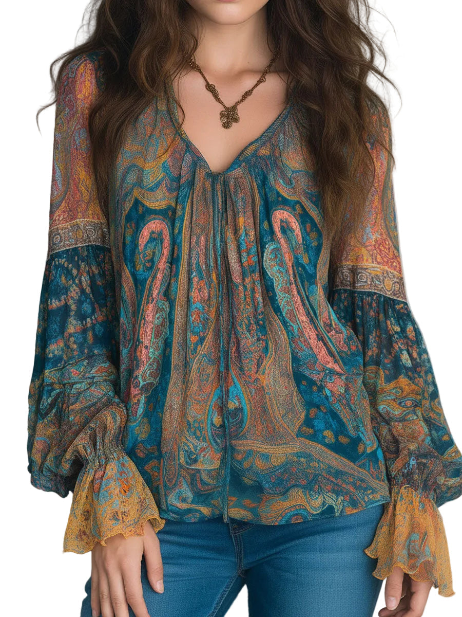 Paisley Boho Blouse