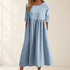 Elegant Short-Sleeved Dress