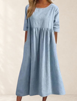 Elegant Short-Sleeved Dress