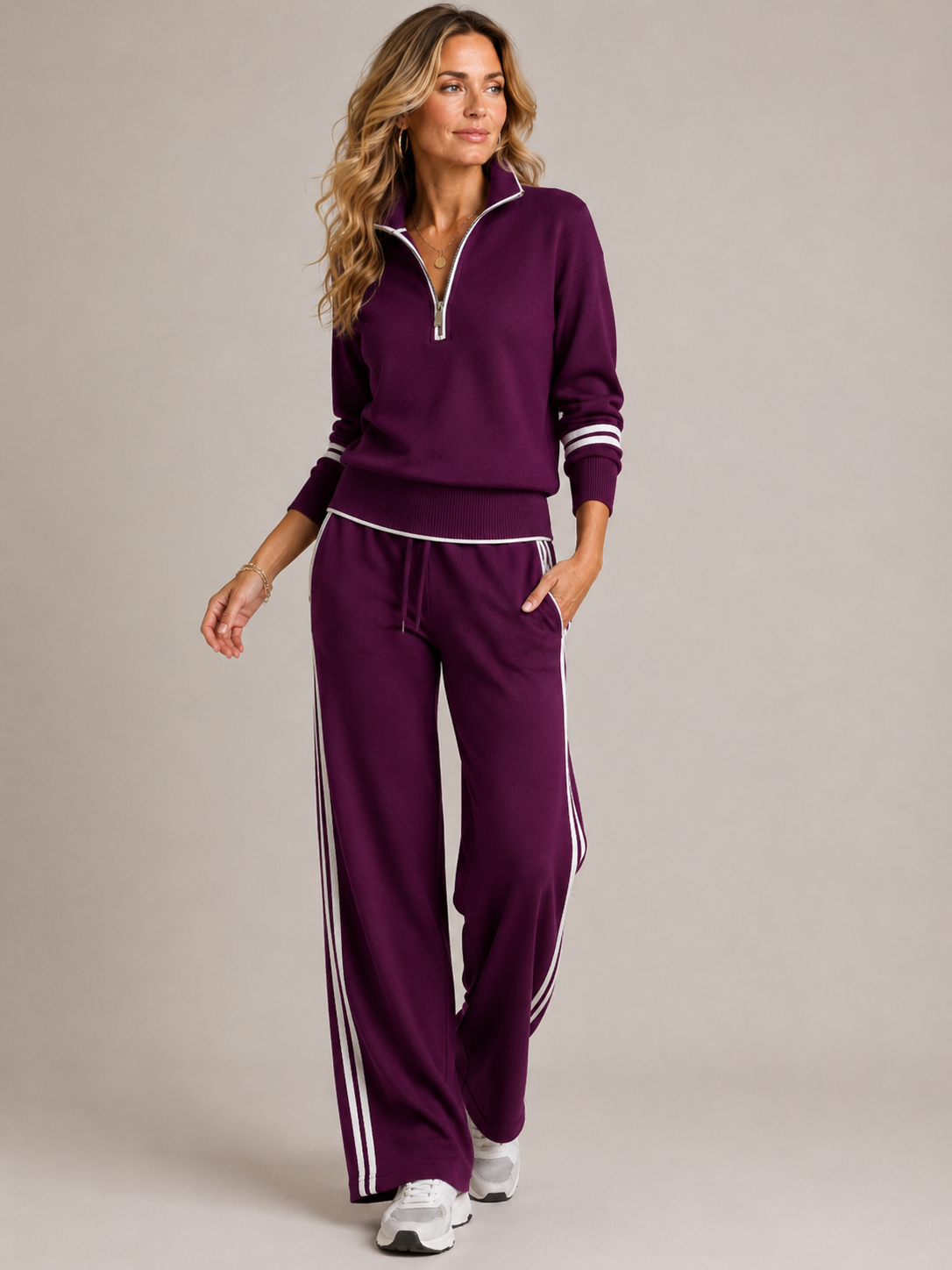 Zip Sweater Set