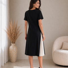 Monica | Midi Dress with a Pleated Panel