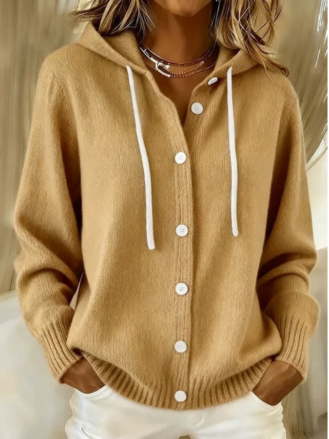 Bella | Cozy Hooded Knit Cardigan