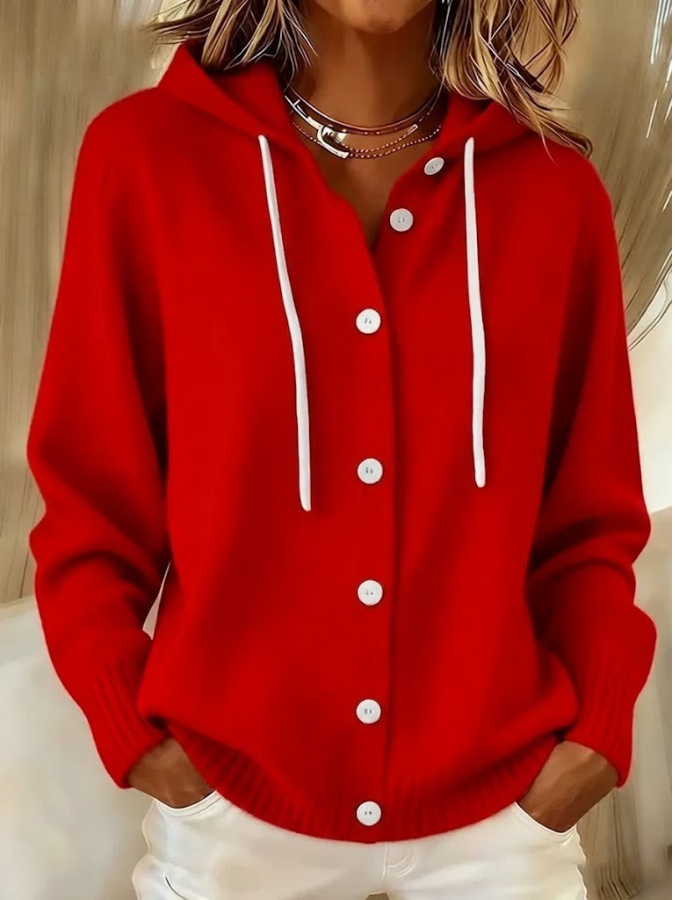 Bella | Cozy Hooded Knit Cardigan