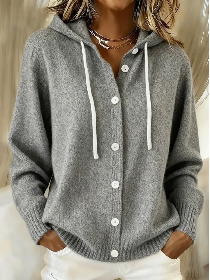 Bella | Cozy Hooded Knit Cardigan