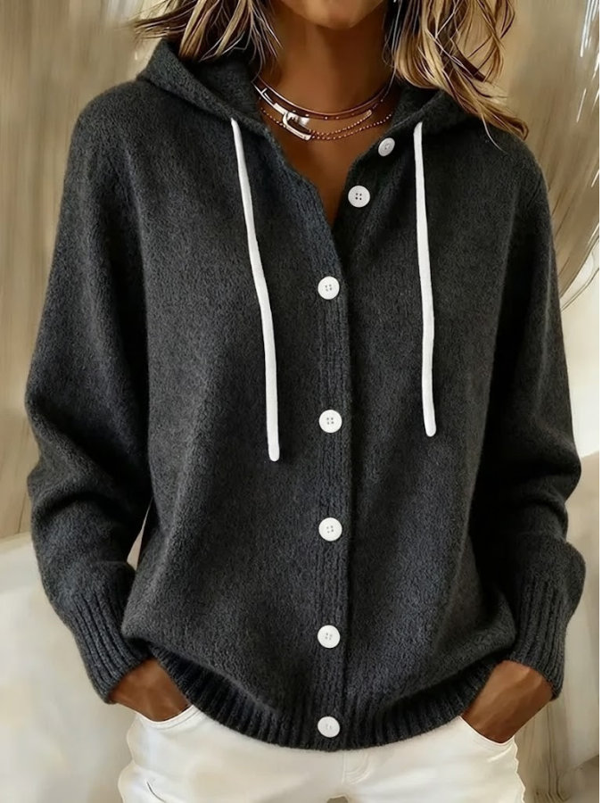 Bella | Cozy Hooded Knit Cardigan