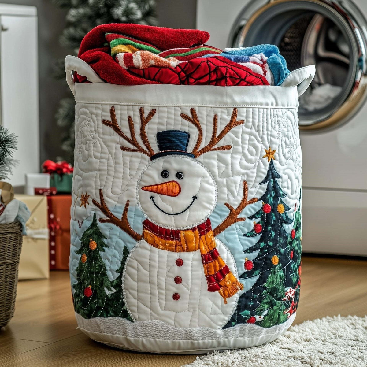 Snowman Laundry Basket