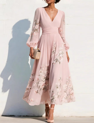 Nadine | Sweetheart-Neckline Midi Dress